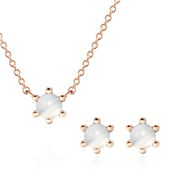 단델리온 Set 14k 레드골드 moonstone 0.3ct