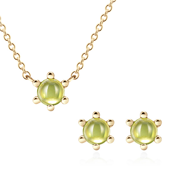 단델리온 Set 14K peridot 0.3ct