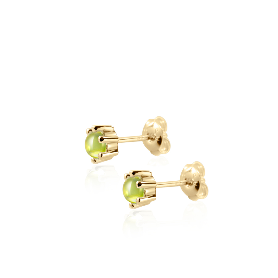 단델리온 귀걸이 14K peridot 0.3ct