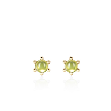 단델리온 귀걸이 14K peridot 0.3ct