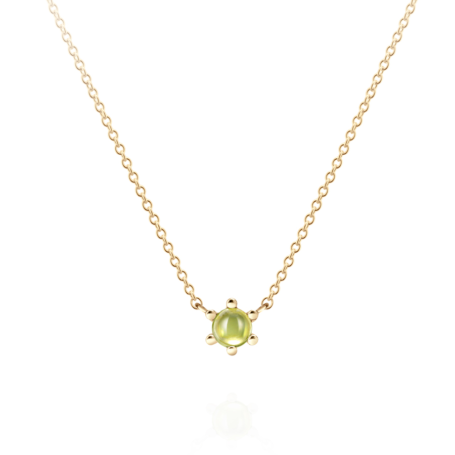 단델리온 목걸이 14K peridot 0.3ct