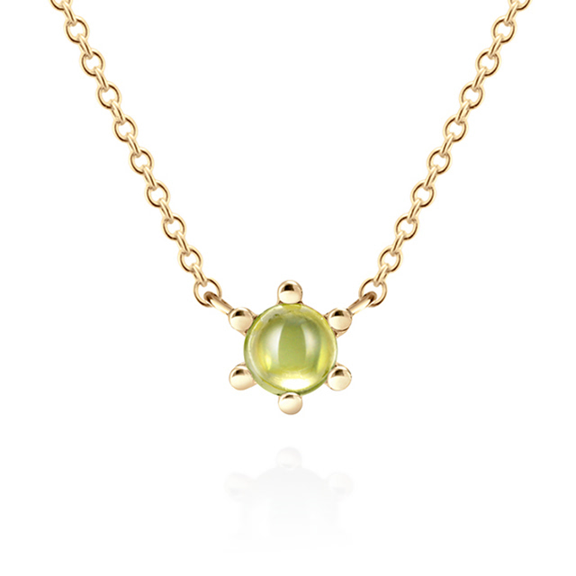 단델리온 목걸이 14K peridot 0.3ct