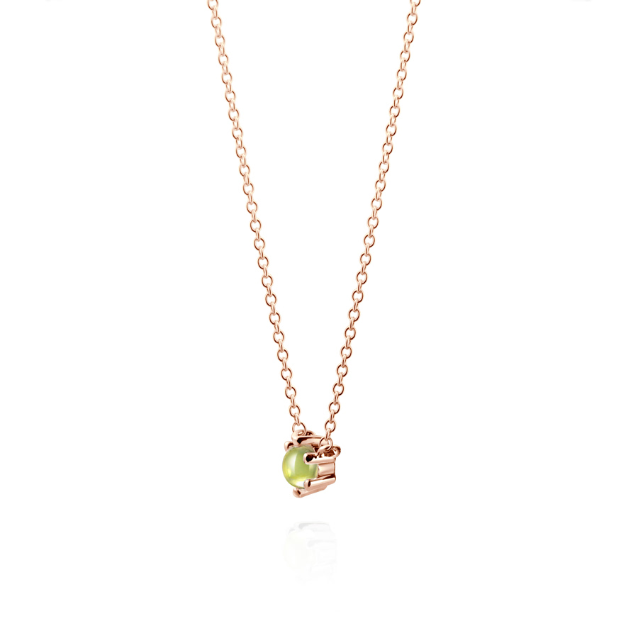 단델리온 목걸이 14K 레드골드 peridot 0.3ct