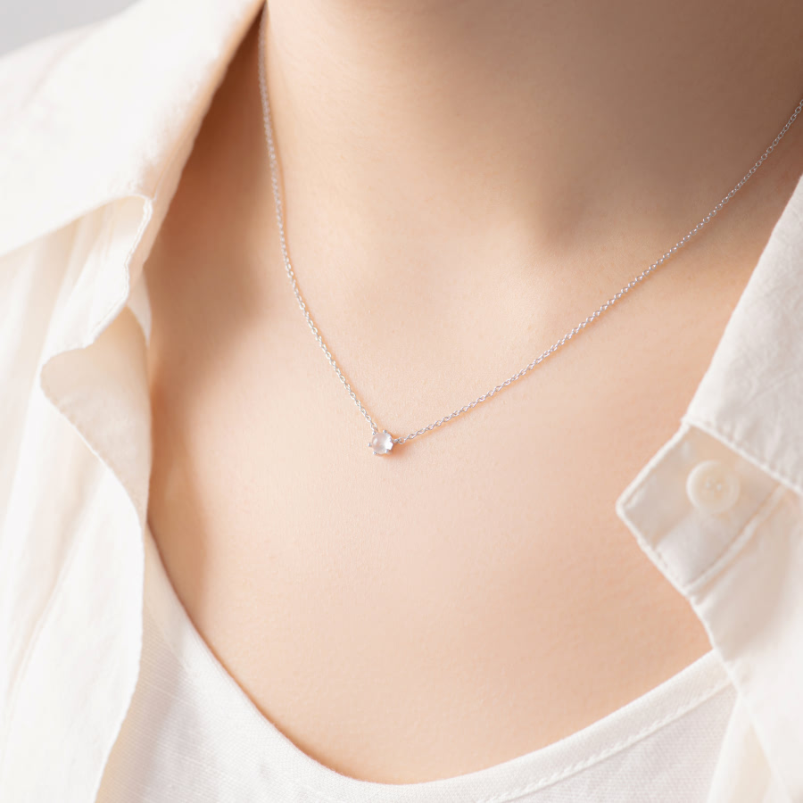 단델리온 Set 14k 화이트골드 moonstone 0.3ct