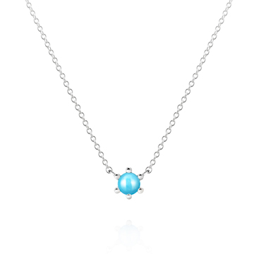 단델리온 목걸이 14K 화이트골드 turquoise 0.3ct