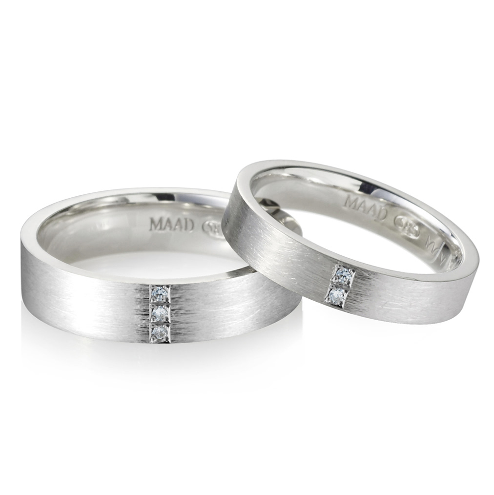 MR-V 플랫밴드 커플링 4.7mm+3.7mm (소+소) Silver_925 hairline, diamond