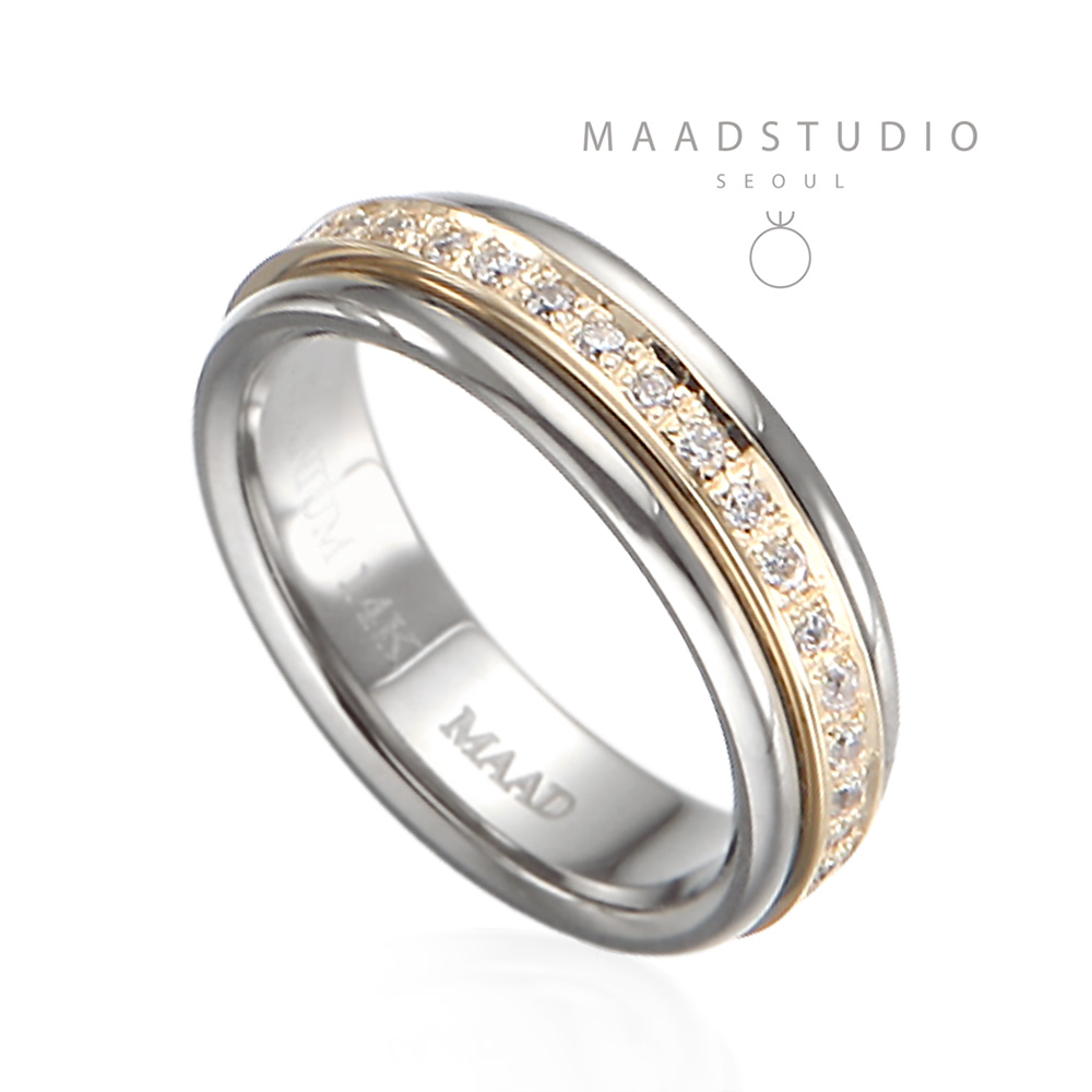 Greek Layerd ring (S) 14k gold CZ