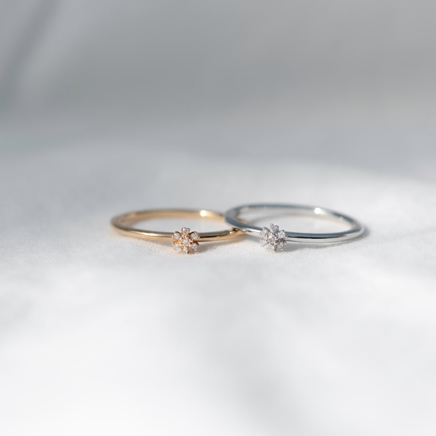 풀꽃반지 14K CZ