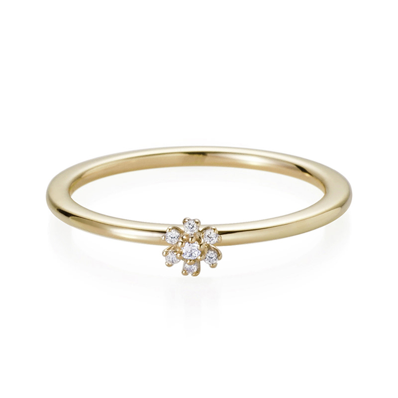 풀꽃반지 14K CZ