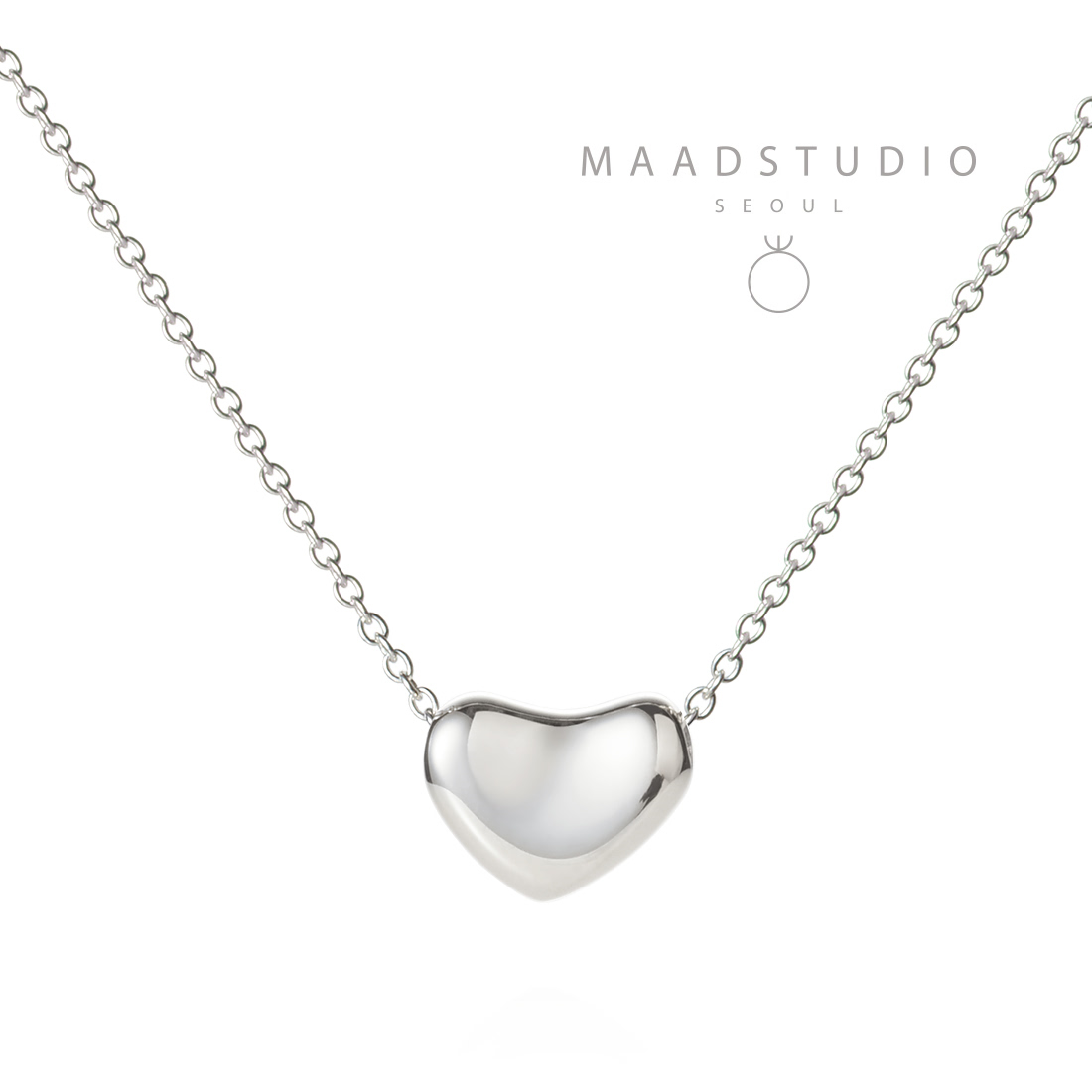 Febble heart pendant Sterling silver