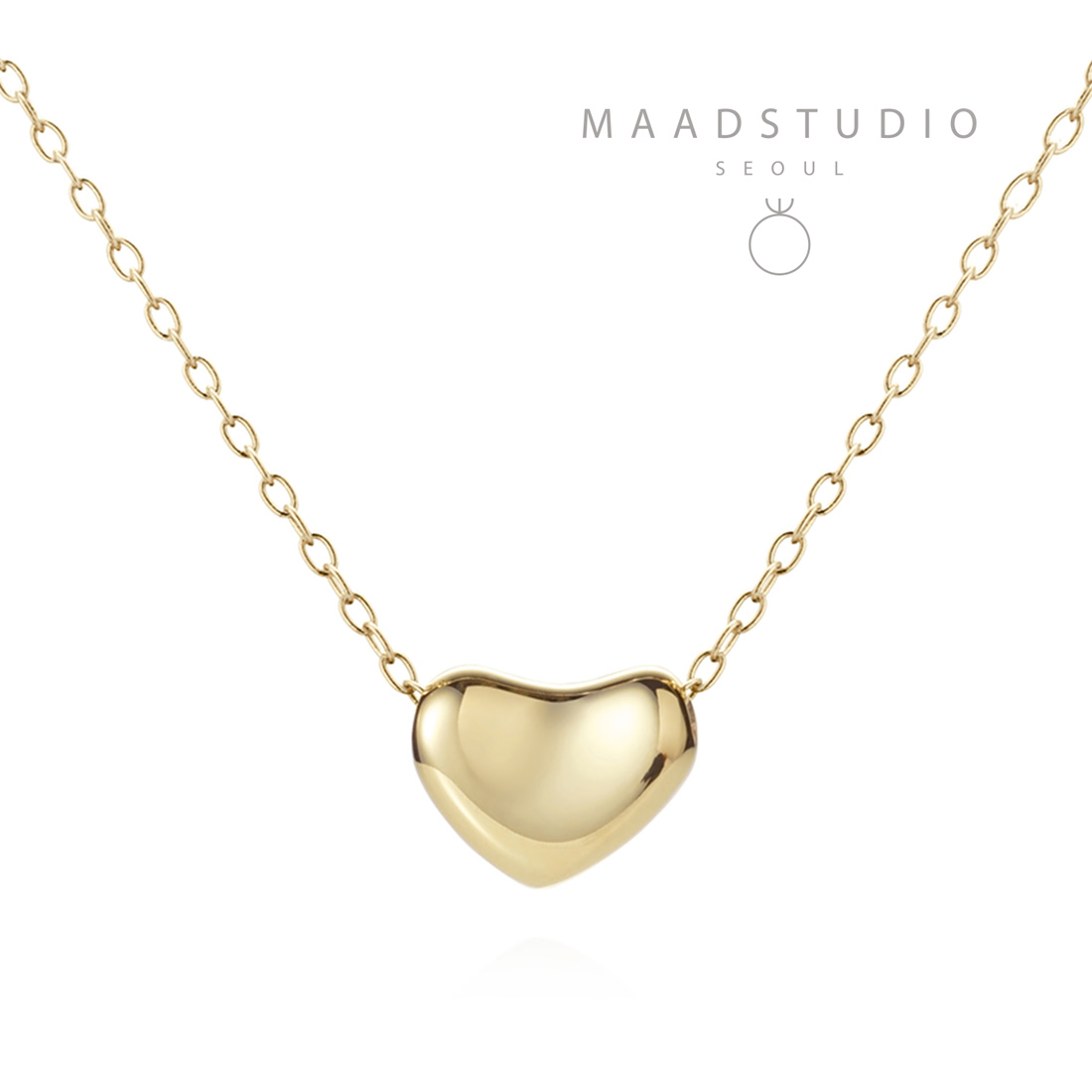 Febble heart pendant 14k gold