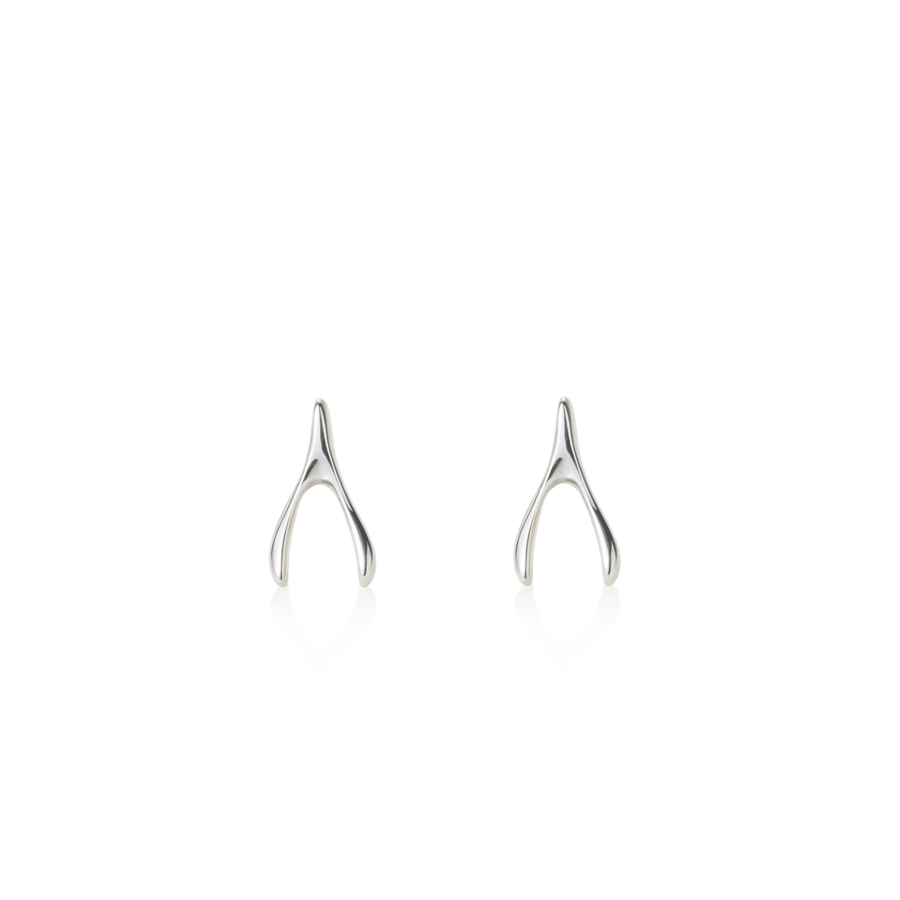 Wishbone earring Sterling silver