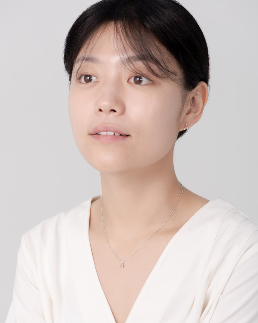 위시본 귀걸이 (소) Silver_925