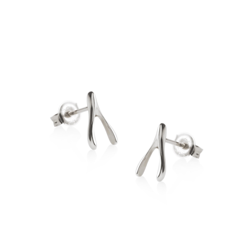 Wishbone earring Sterling silver