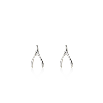 Wishbone earring Sterling silver