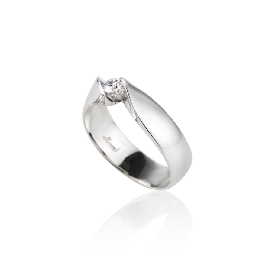 춘란 커플링 (중+소) Silver_925 0.17ct & 0.1ct Pave