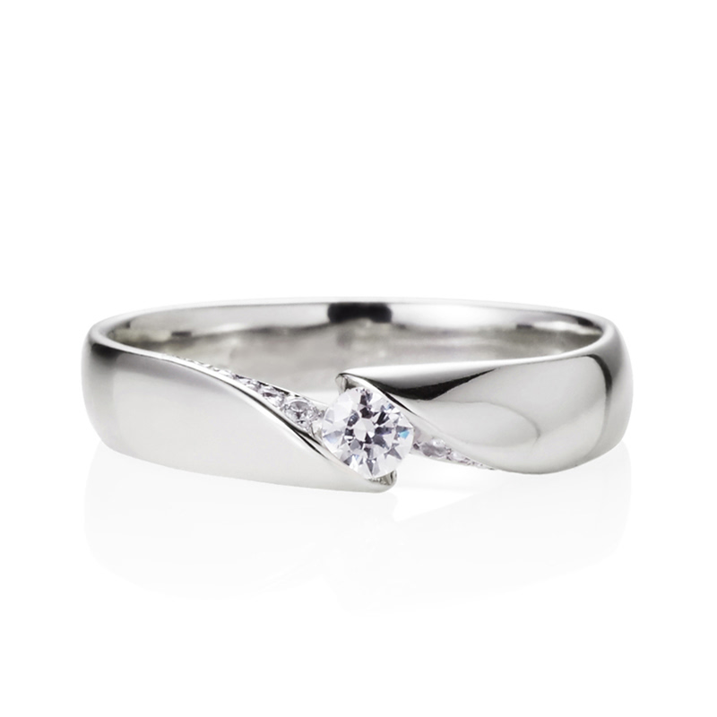 춘란 반지 (소) Silver_925 0.1ct pave