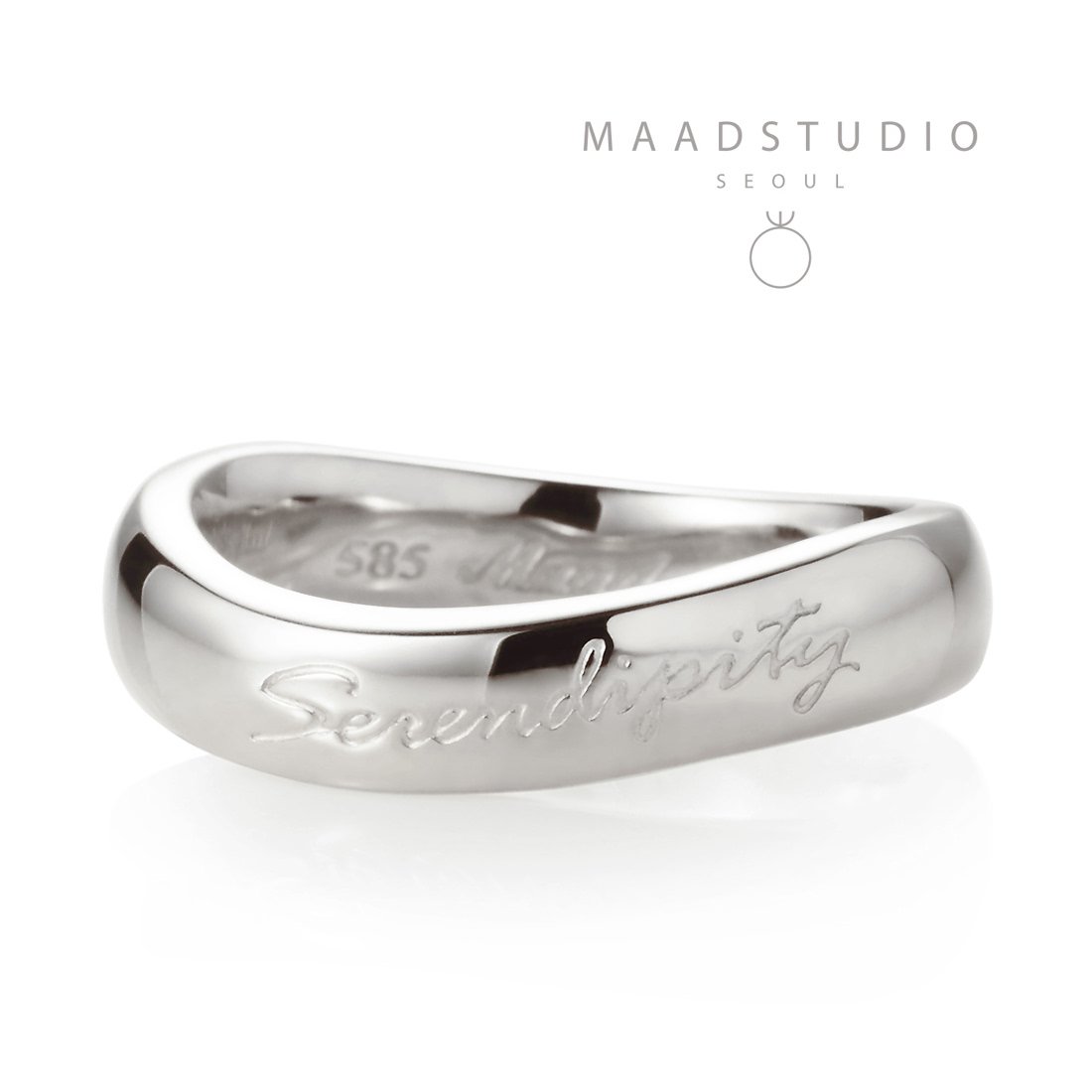 Serendipity ring (L) 14K White gold