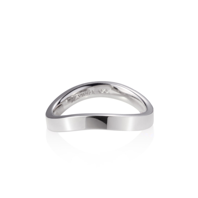 MR-VII Square Infinity wedding band ring 3.0mm (m) 14K White gold