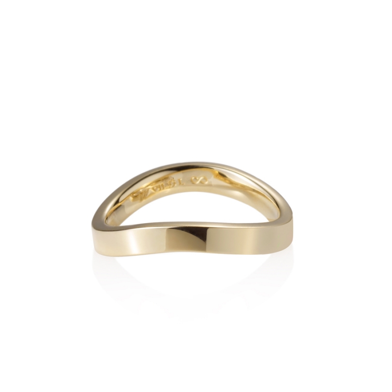 MR-VII Square Infinity wedding band ring 3.0mm (M) 14K gold