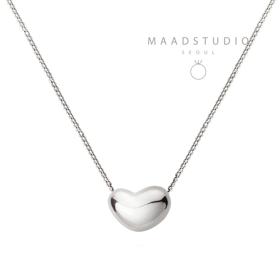 Cumulus heart pendant (S) sterling silver