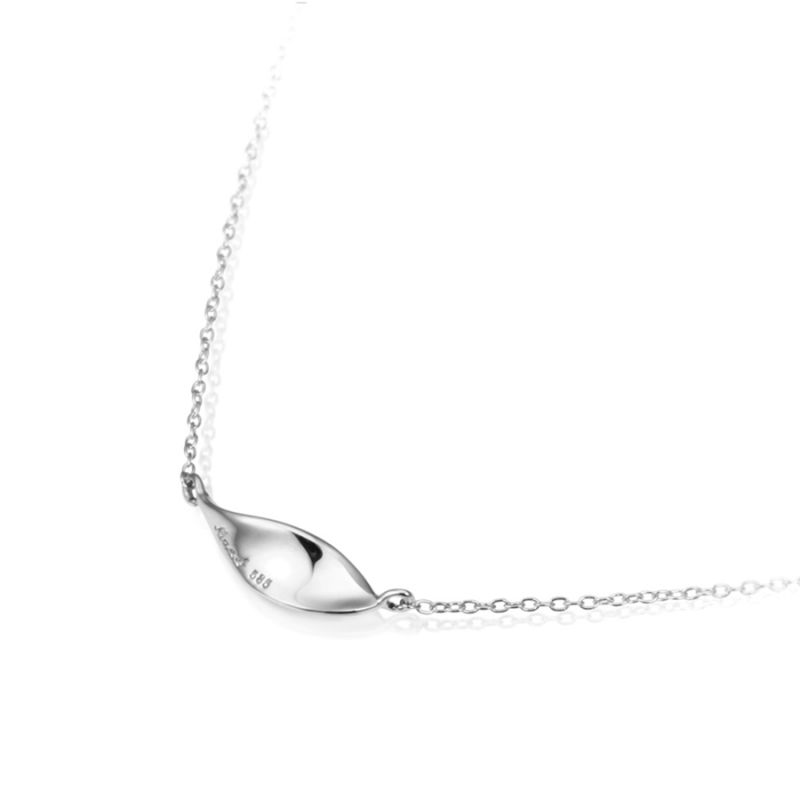 Willow leaf flit pendant sterling silver