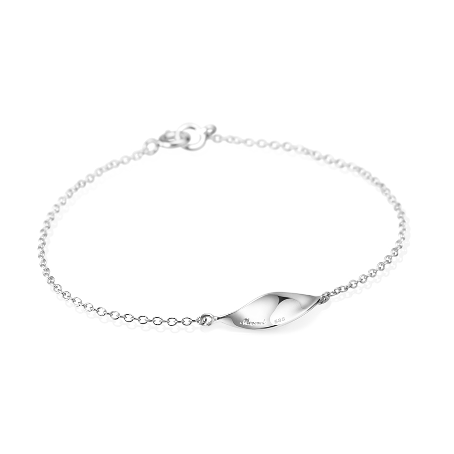 Willow leaf flit bracelet sterling silver