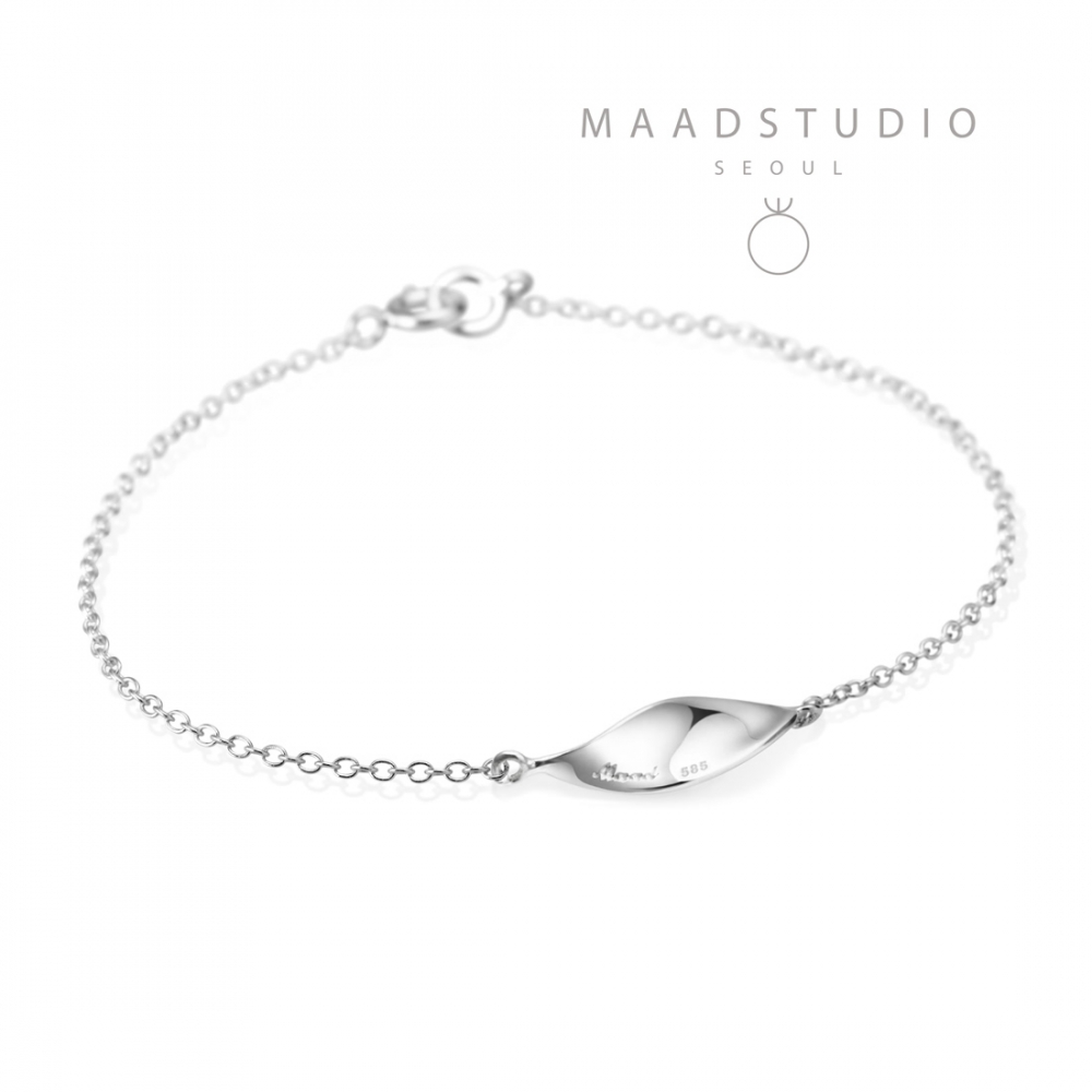 Willow leaf flit bracelet sterling silver