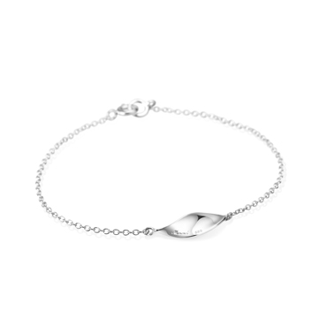 Willow leaf flit bracelet sterling silver