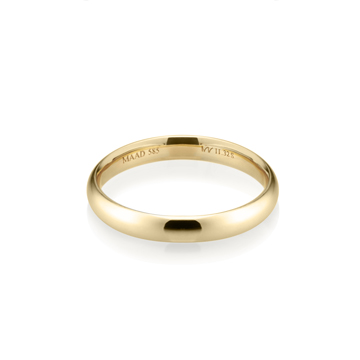 MR-II Oval wedding band ring 3.2mm 14k gold