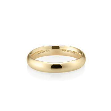 MR-II Oval wedding band ring 3.6mm 14k gold