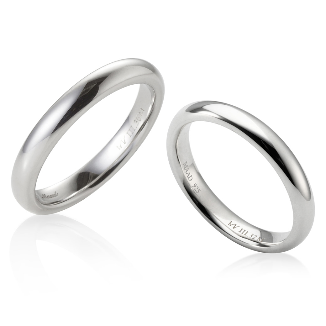 MR-III 오벌돔밴드 커플링 3.6mm+3.2mm (중+중) Silver_925