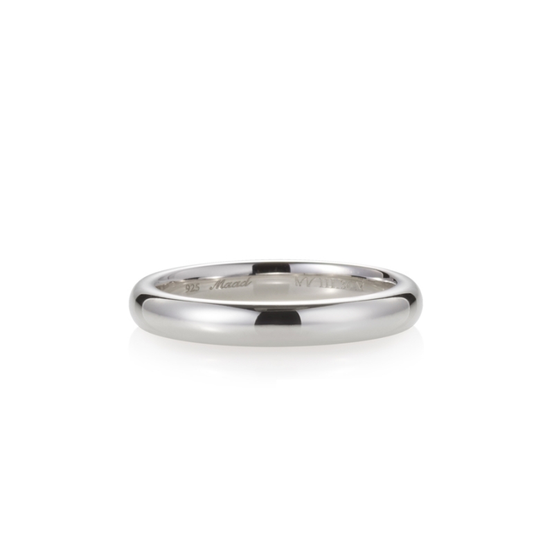 MR-III Oval dome band 3.6mm Sterling silver