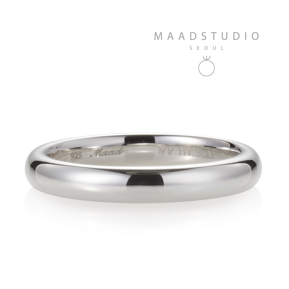 MR-III Oval dome band 3.6mm Sterling silver