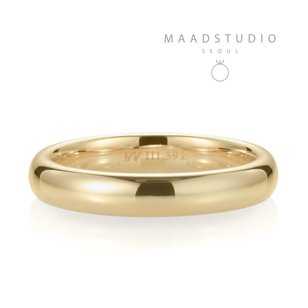 MR-III Oval dome band 3.9mm 14k gold