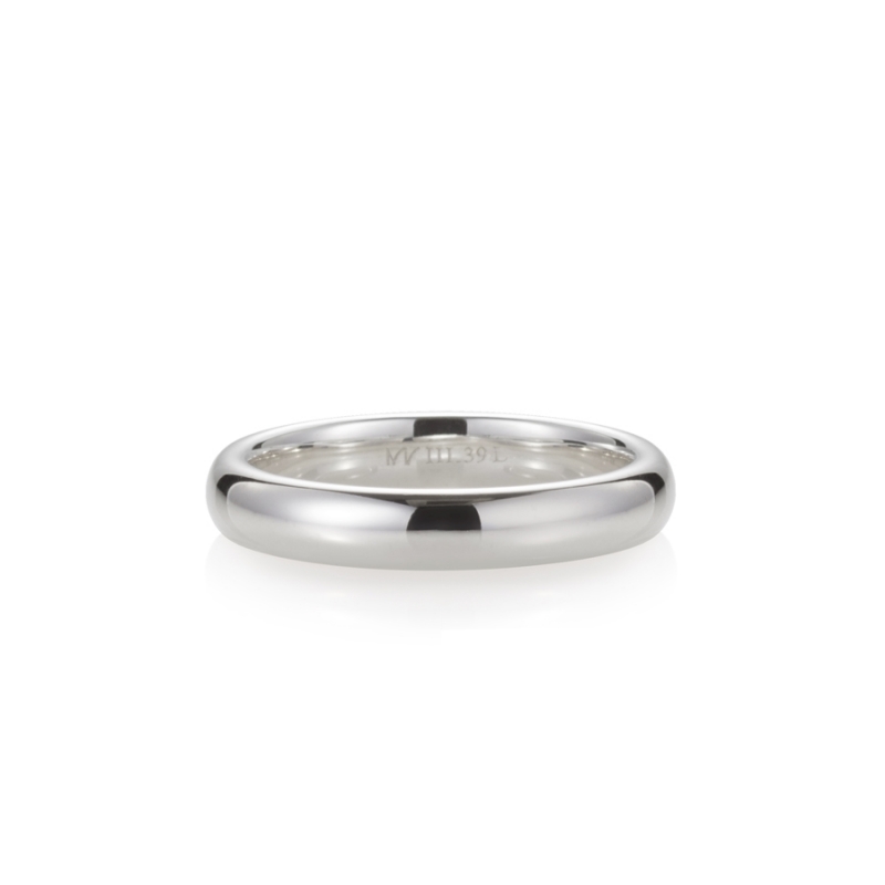 MR-III Oval dome band 3.9mm Sterling silver