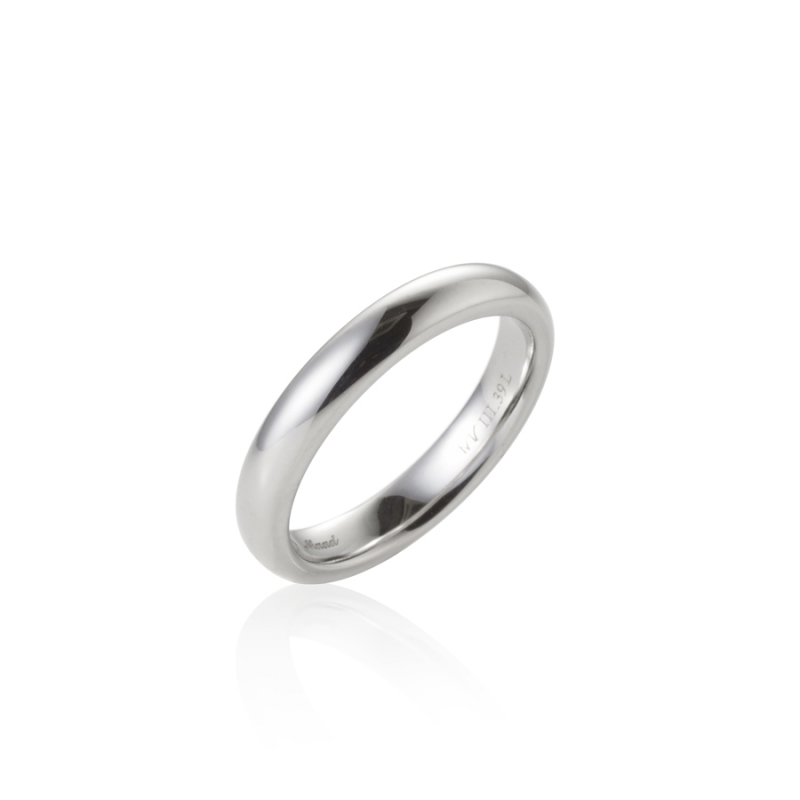 MR-III Oval dome band 3.9mm Sterling silver