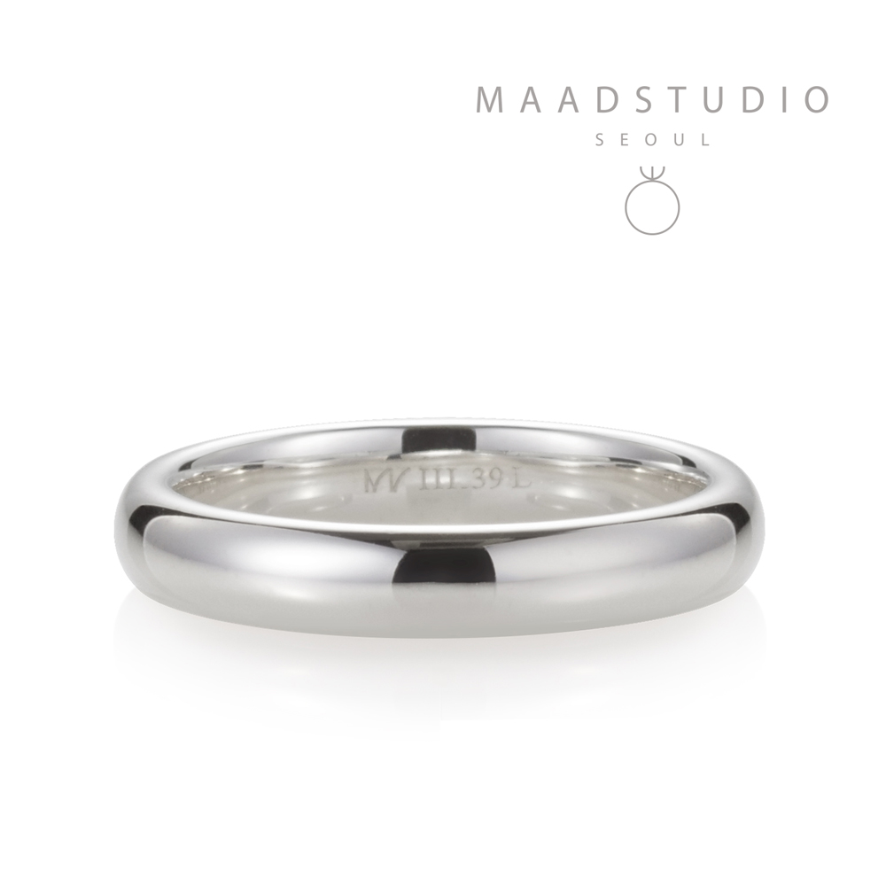 MR-III Oval dome band 3.9mm Sterling silver