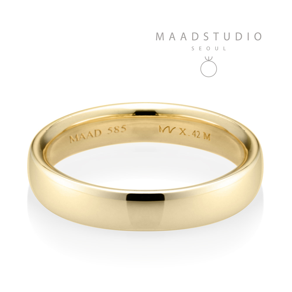 MR-X Flat oval band 4.2mm 14k gold