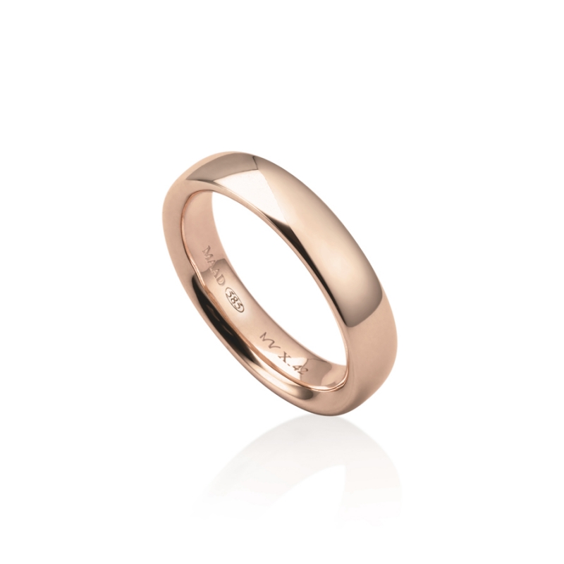 MR-X Flat oval band 4.2mm 14k Red gold