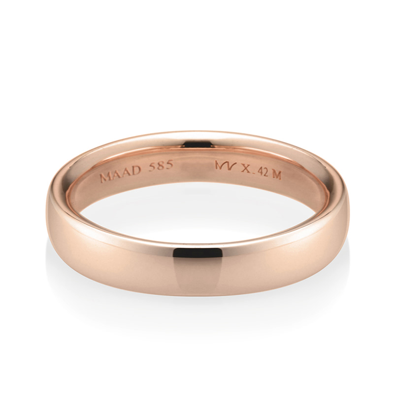 MR-X 플랫오벌밴드링 4.2mm (중) 14k 레드골드