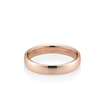 MR-X Flat oval band 4.2mm 14k Red gold