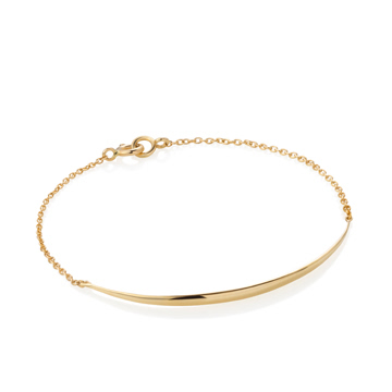 Willow leaf slim bracelet 14k gold