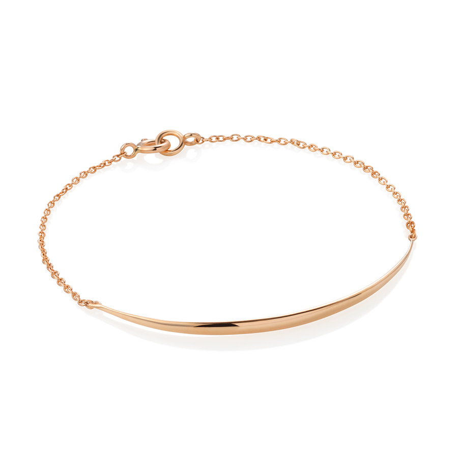 Willow leaf slim bracelet 14k Red gold