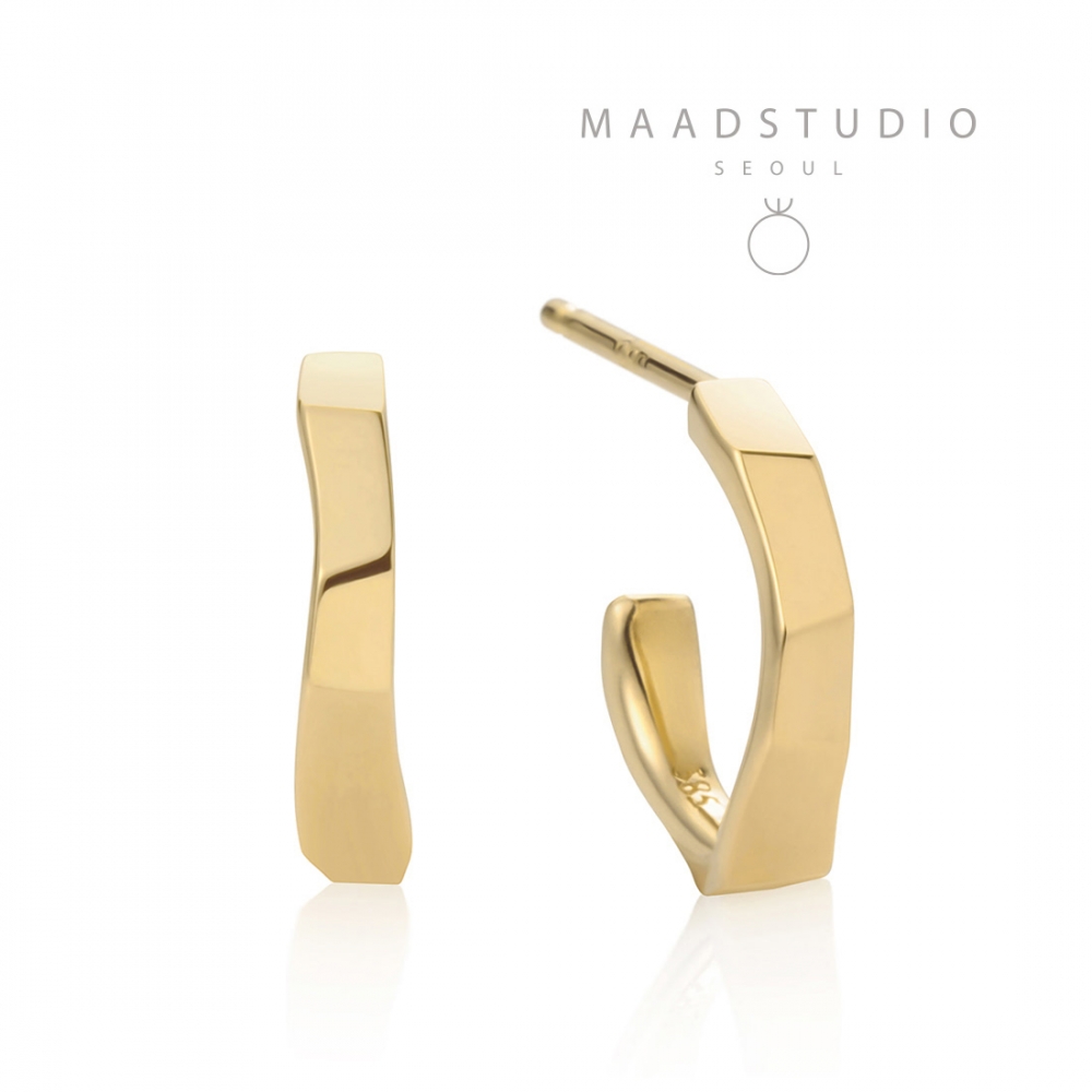 Twig hoop earrings 14k gold