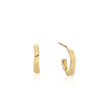 Twig hoop earrings 14k gold