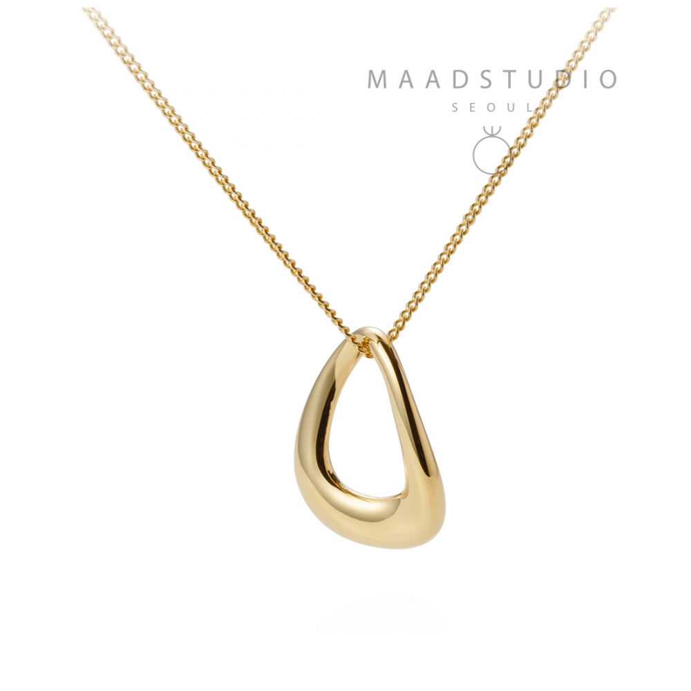 Spring rain pendant (M) 14k gold