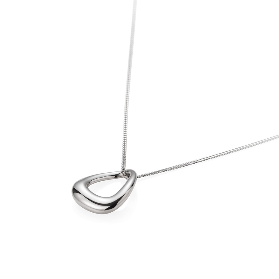 Spring rain pendant (M) 14k white gold