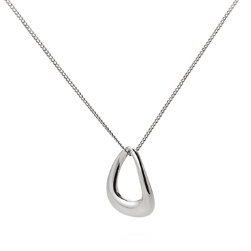 Spring rain pendant (M) 14k white gold