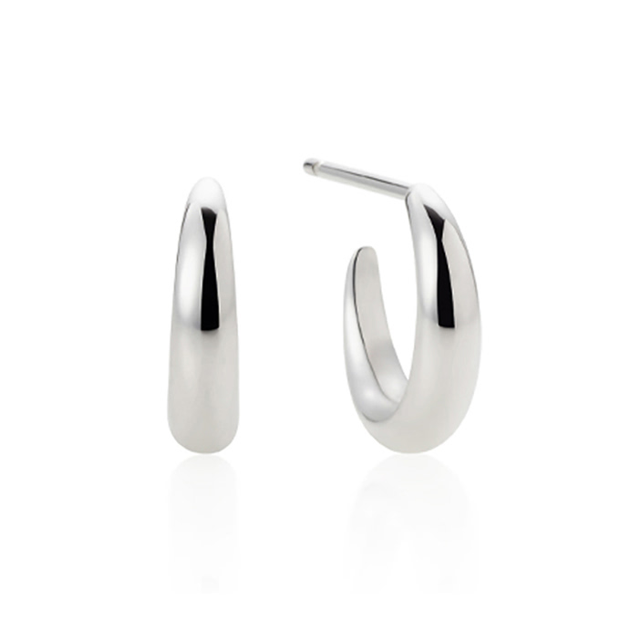 돔드롭 링 귀걸이 3mm Silver_925